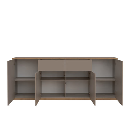 Complex Sideboard with Storage and 2 Drawers Modern Style - Grey