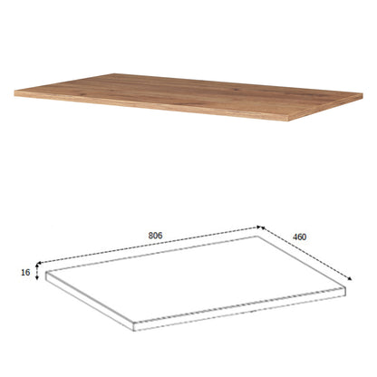 Gusto Scandi Style 2 Drawer Wall Cabinet Vanity Unit with Worktop 80cm - Black