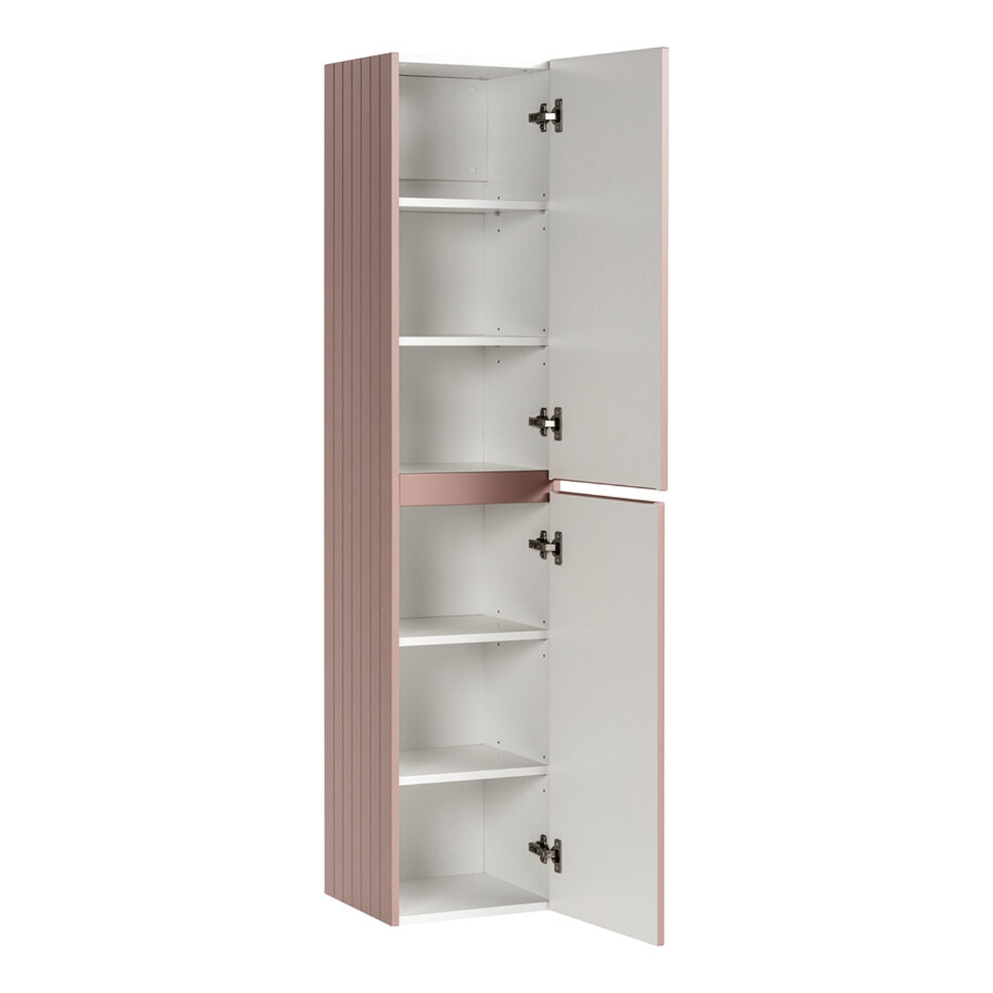 Iconic 2 Door Tall Wall Mounted Bathroom Cabinet - Rose