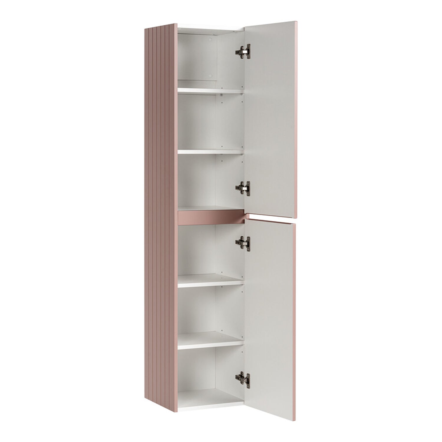 Iconic 2 Door Tall Wall Mounted Bathroom Cabinet - Rose