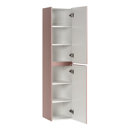 Iconic 2 Door Tall Wall Mounted Bathroom Cabinet - Rose