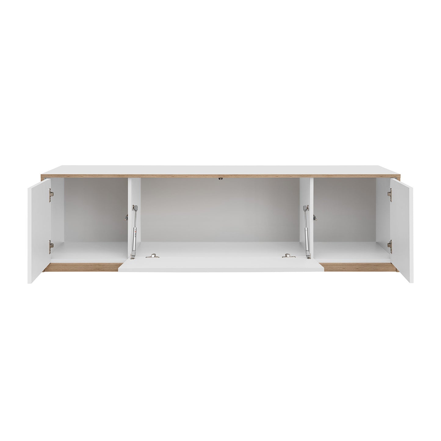 Complex TV Unit with Storage Modern Style - White