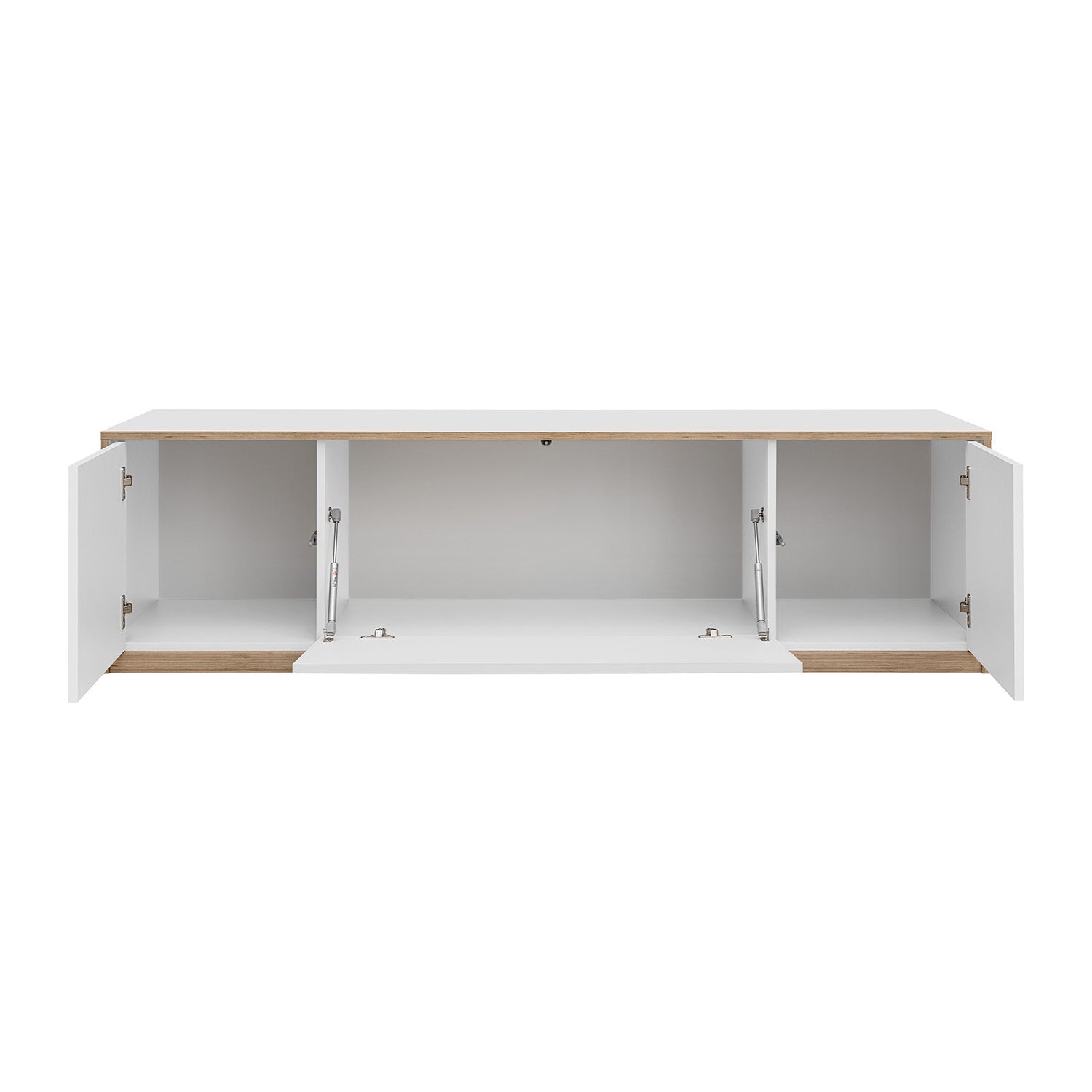 Complex TV Unit with Storage Modern Style - White