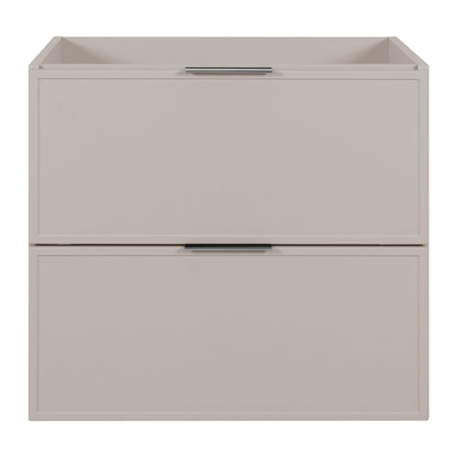 Simple Modern 2 Drawer Bathroom Cabinet Vanity Unit 60cm with Worktop - Cashmere