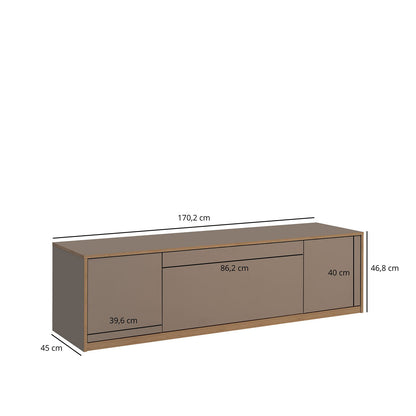 Complex TV Unit with Storage Modern Style - Grey