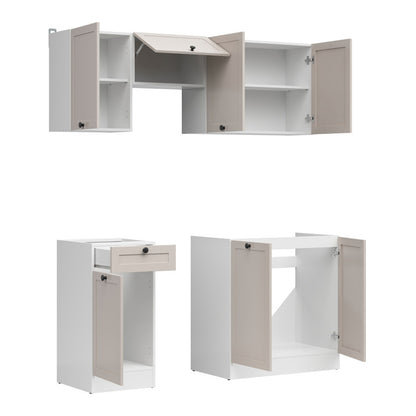 Summer 5 Unit Kitchen Cabinets Set 170cm - Cashmere Matt