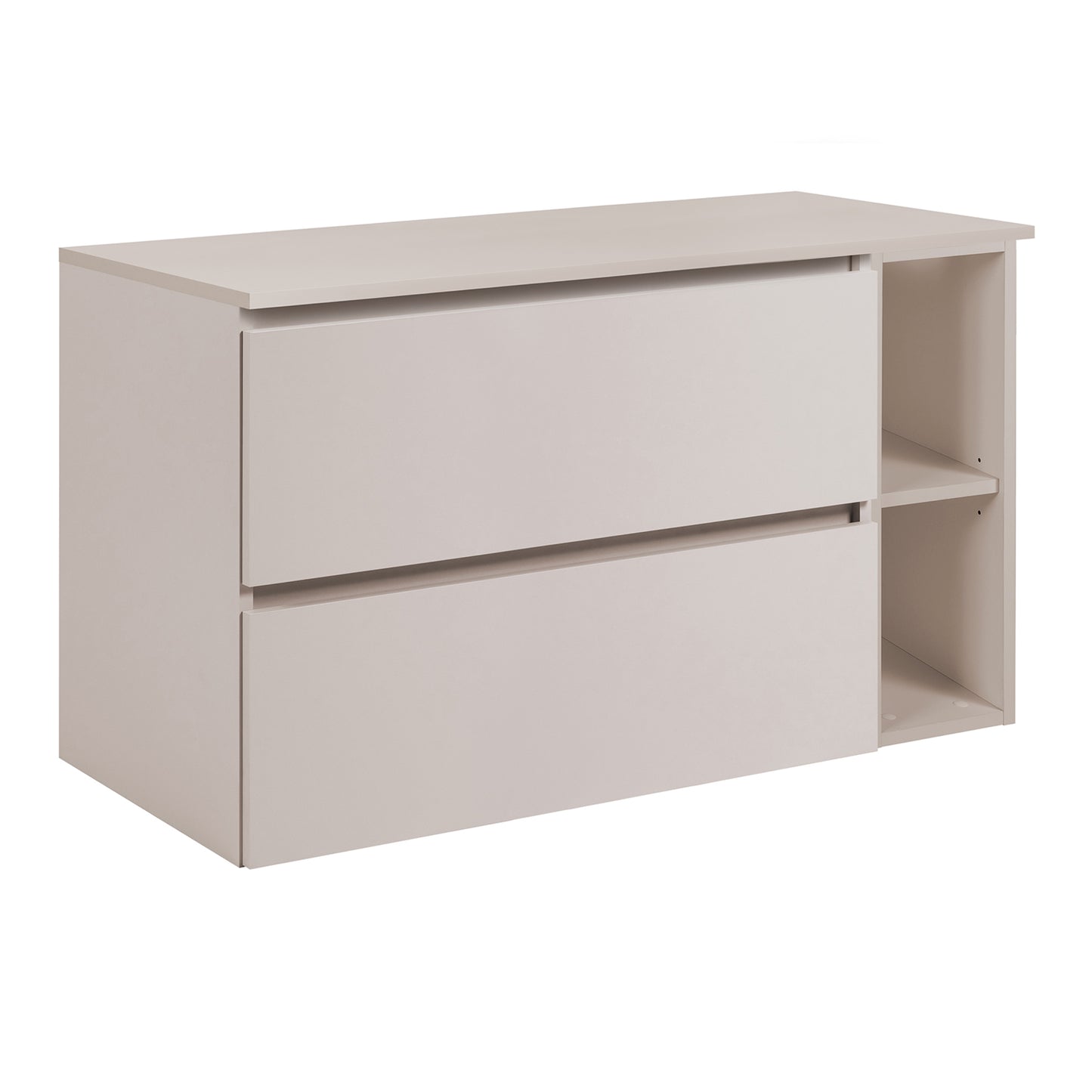 Simple Minimalist Bathroom Vanity Cabinet 100cm with Worktop Basin - Cashmere