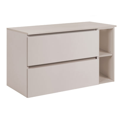 Simple Minimalist Bathroom Vanity Cabinet 100cm with Worktop Basin - Cashmere