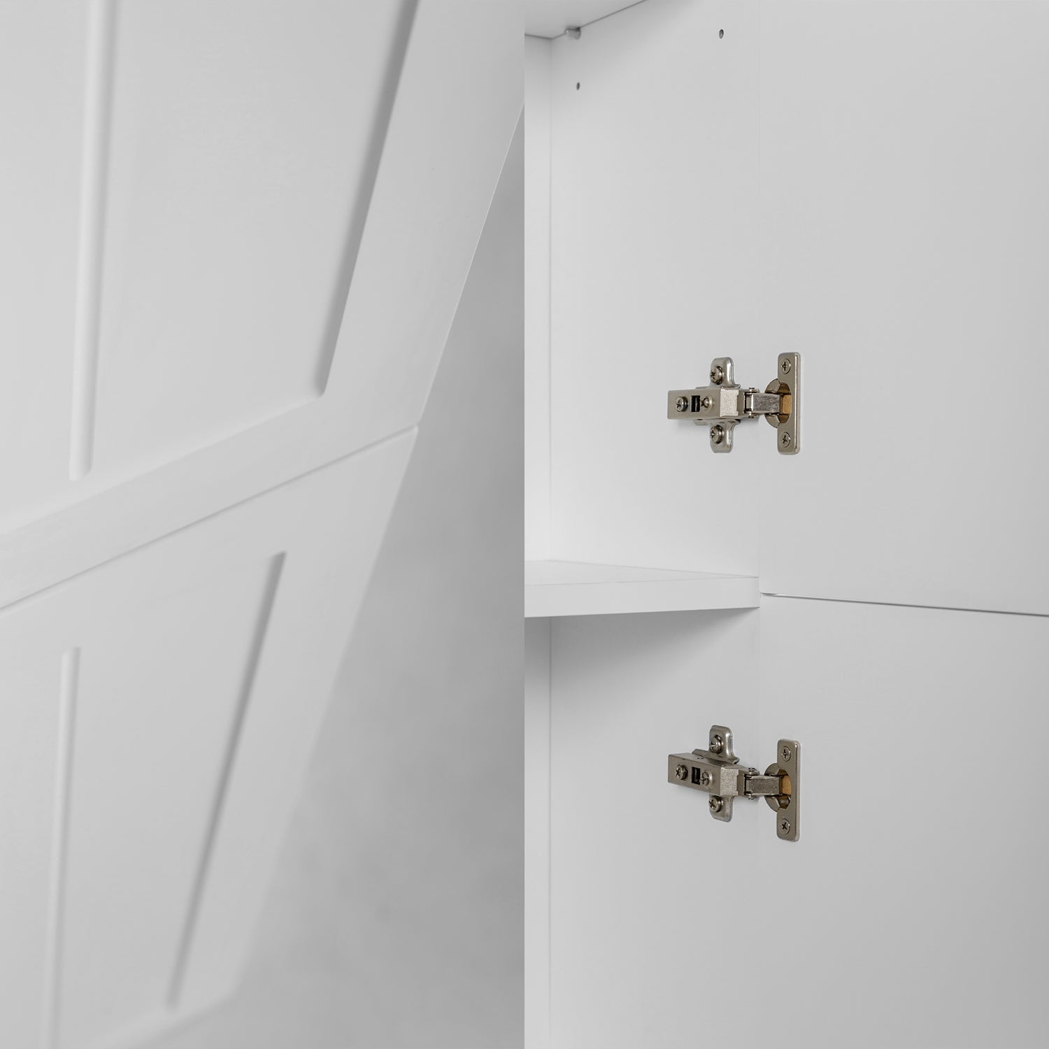 Gusto Scandi Style Tall Bathroom Wall Cabinet - White