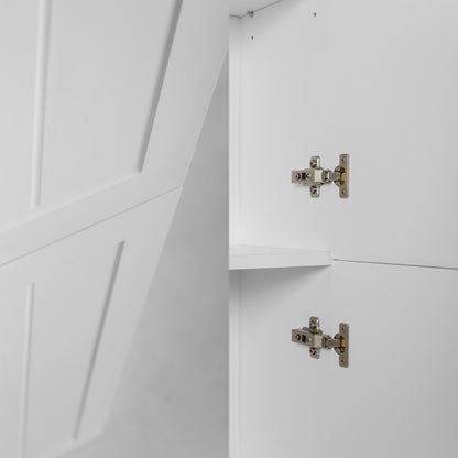 Gusto Scandi Style Tall Bathroom Wall Cabinet - White