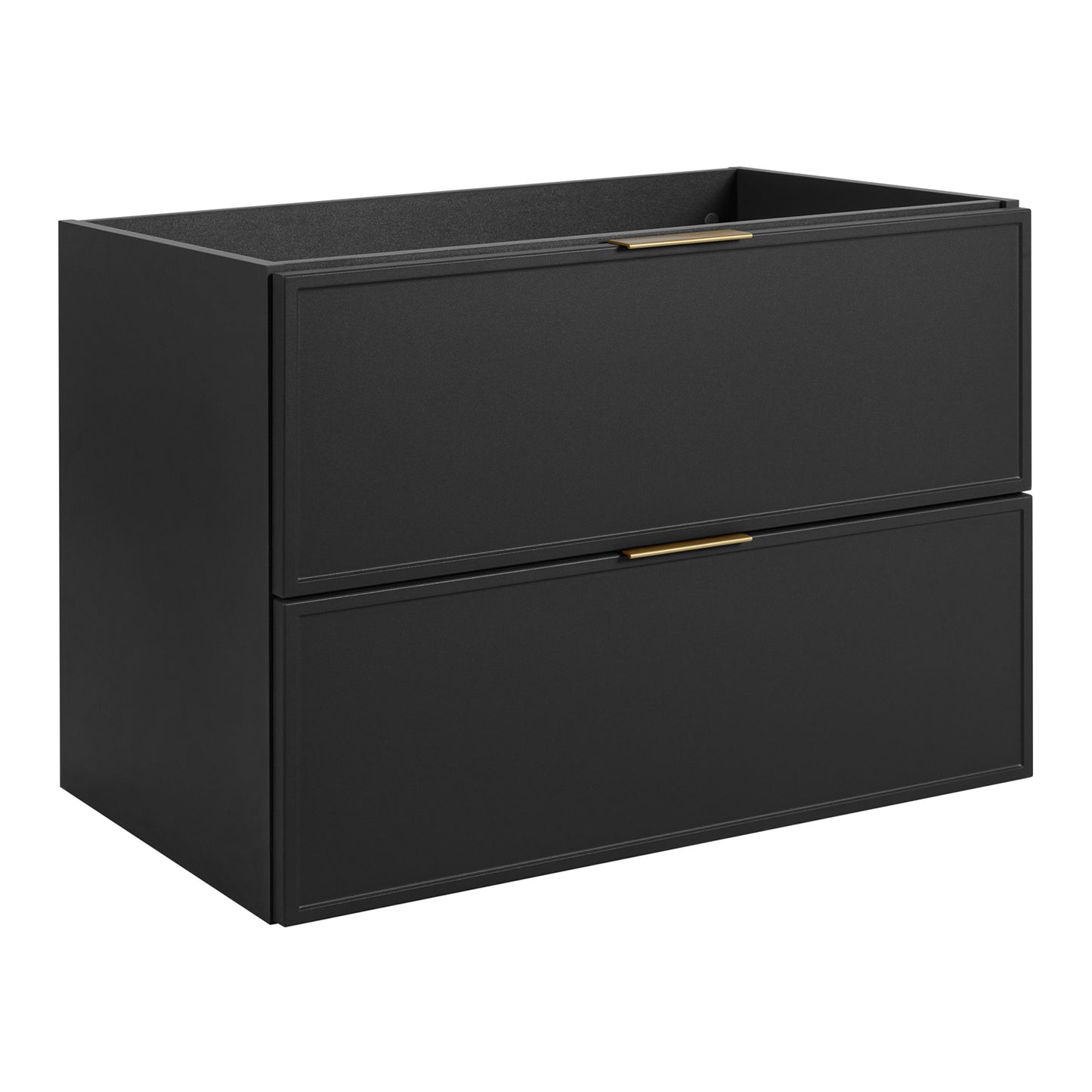 Simple Modern 2 Drawer Bathroom Cabinet Vanity Unit 80cm - Anthracite