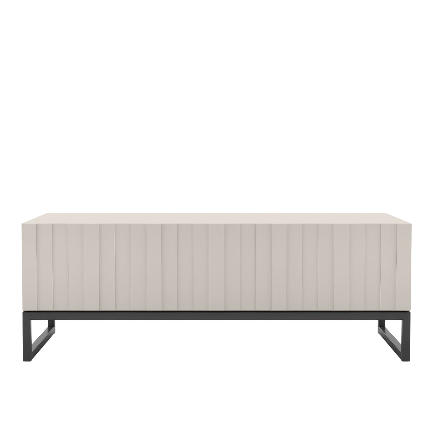 Elpis Glamour Coffee Table with Storage 110 cm - Cashmere Matt / Black Frame