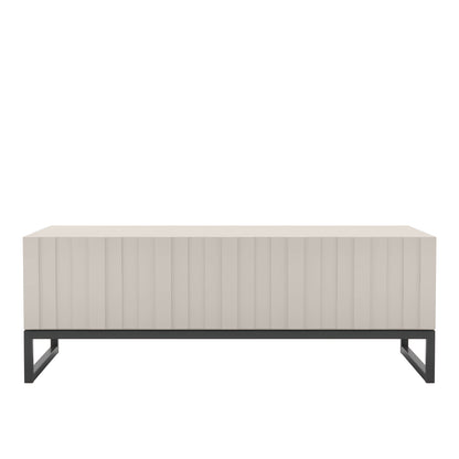 Elpis Glamour Coffee Table with Storage 110 cm - Cashmere Matt / Black Frame