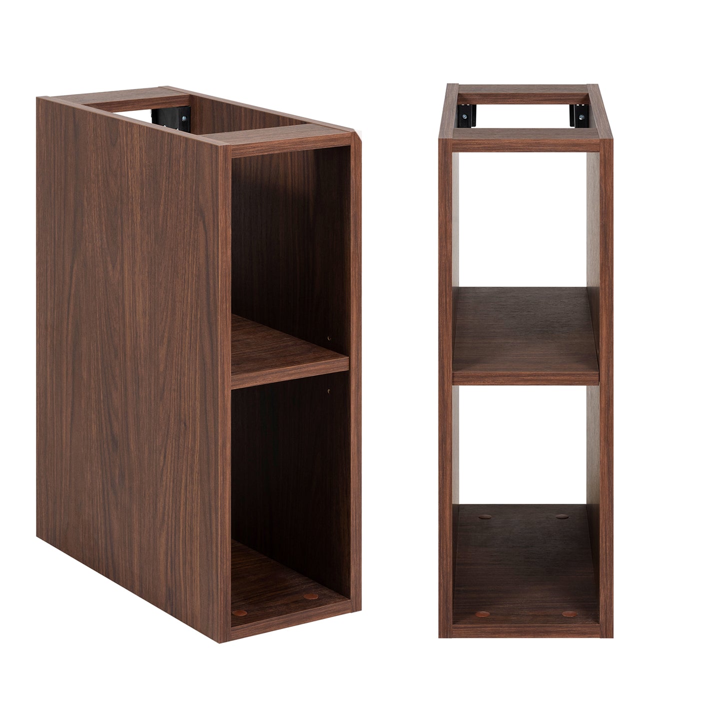 Simple Minimalist Bathroom Vanity Cabinet 100cm with Worktop Basin - Walnut