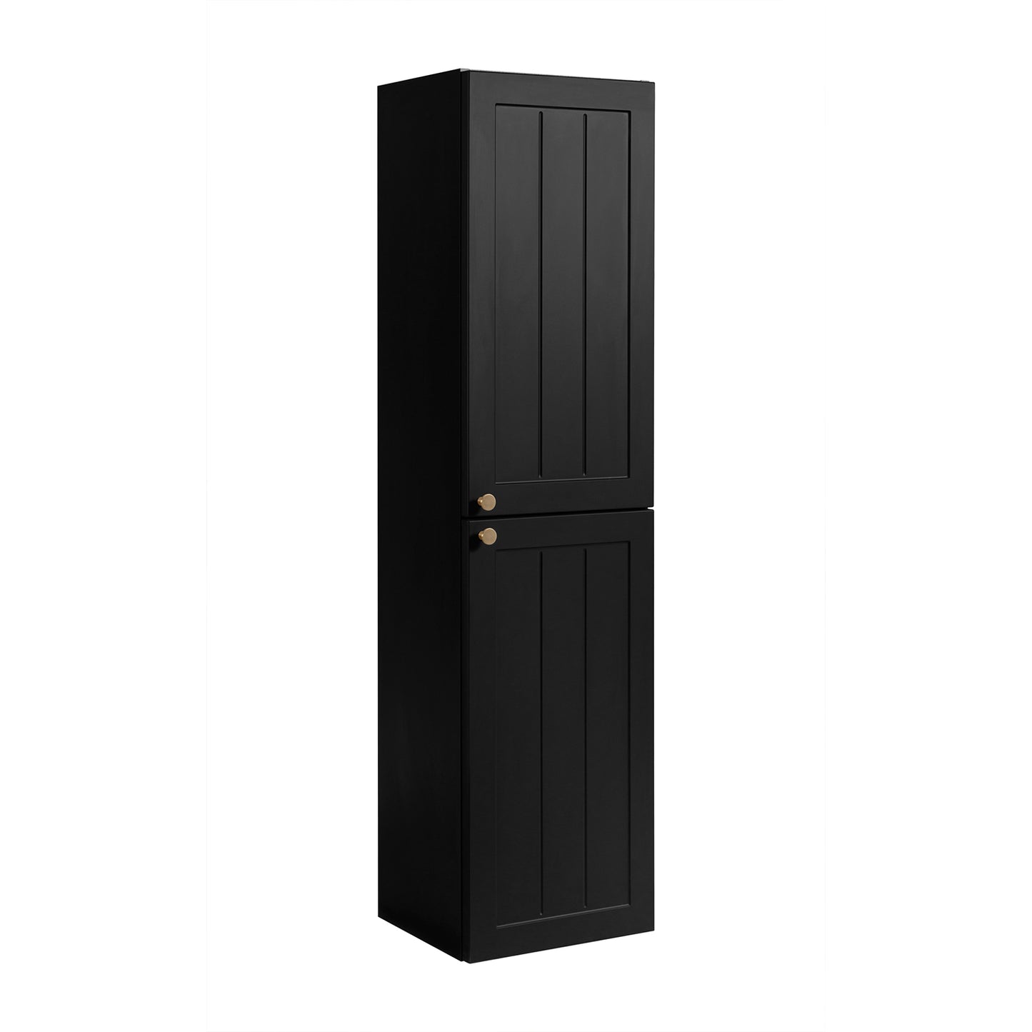 Gusto Scandi Style Tall Bathroom Wall Cabinet - Black