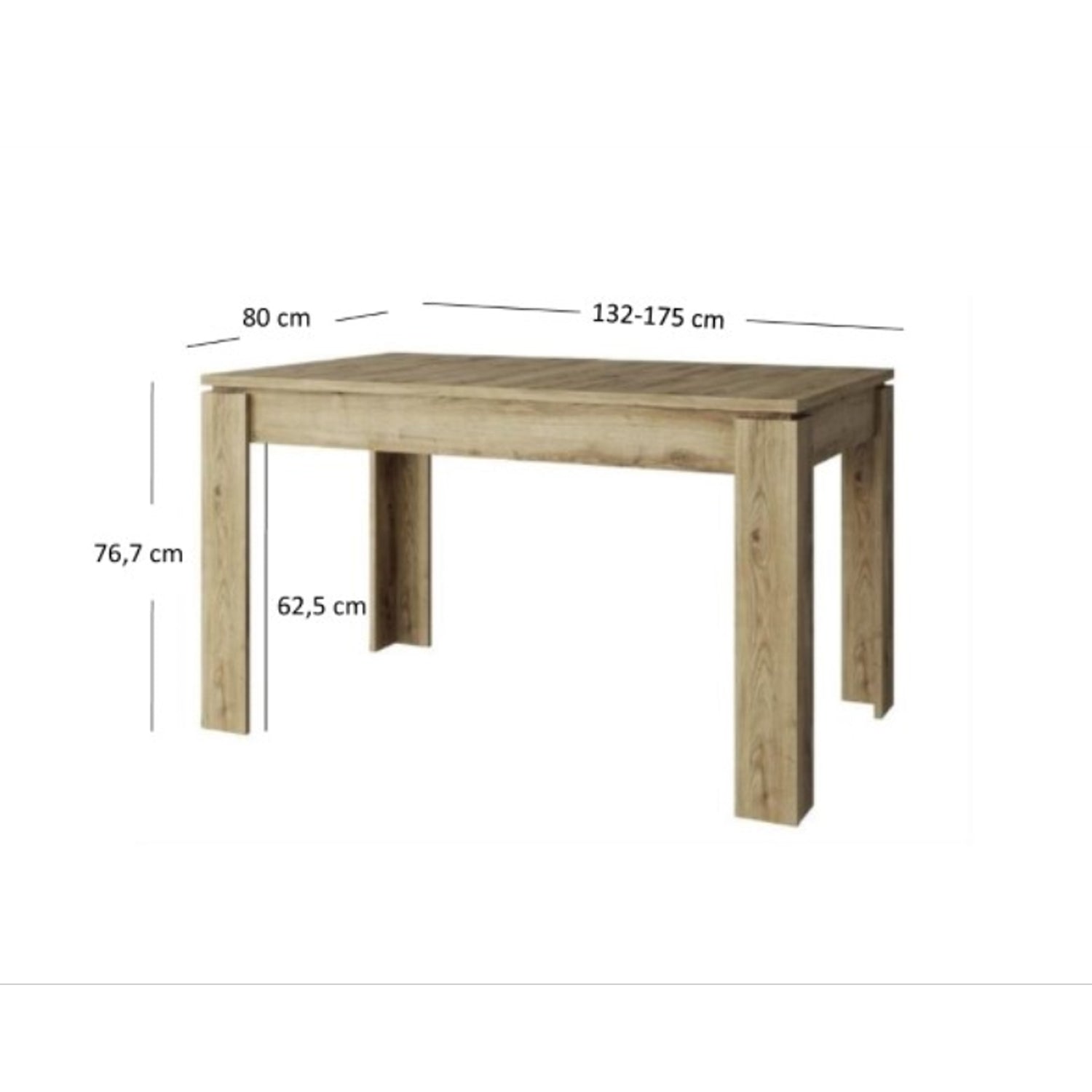 Doorset Extendable Dining Table - Navarra Oak