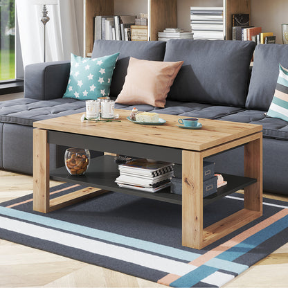 NUO Lift Top Coffee Table Contemporary Style - Artisan Oak / Anthracite