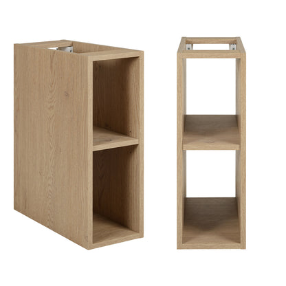 Simple Minimalist Bathroom Vanity Cabinet 100cm with Worktop Basin - Light Oak