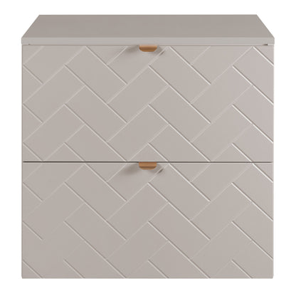 Trend Herringbone Pattern Door 120cm Bathroom Cabinet Vanity Unit with Worktop - Cashmere