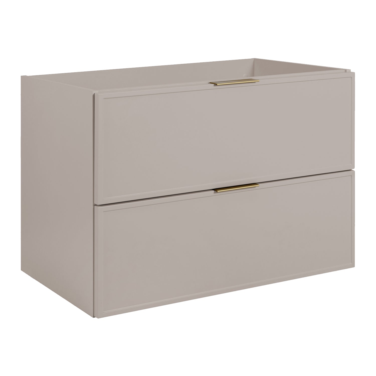 Simple Modern 2 Drawer Bathroom Cabinet Vanity Unit 80cm - Cashmere