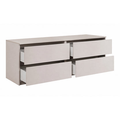 Simple Minimalist Bathroom Vanity Cabinet 120cm with Worktop Basins - Cashmere
