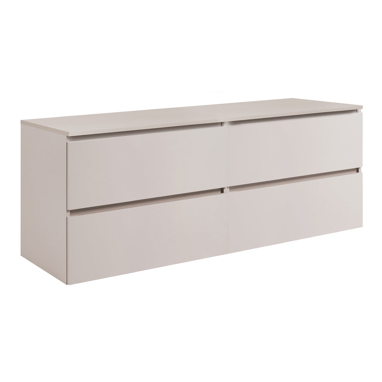 Simple Minimalist Bathroom Vanity Cabinet 120cm with Worktop Basins - Cashmere