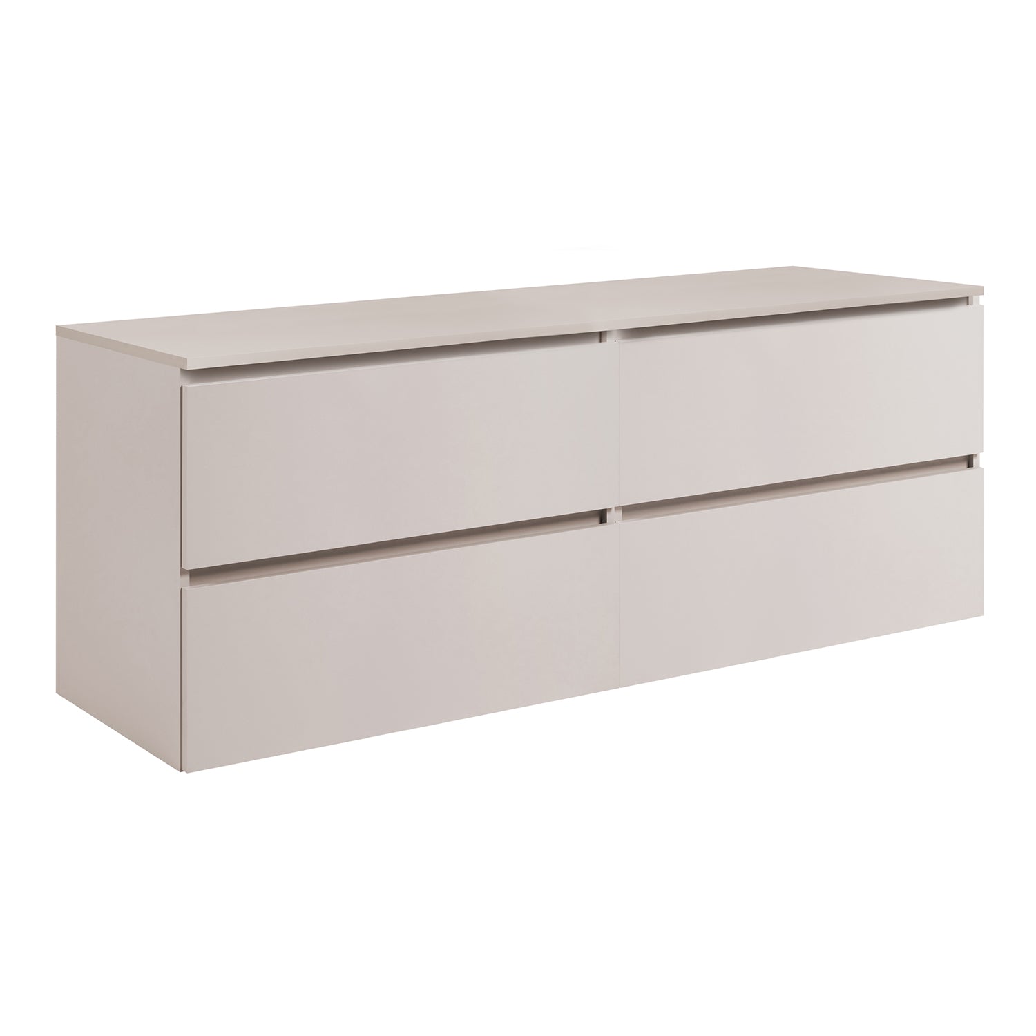 Simple Minimalist Bathroom Vanity Cabinet 120cm with Worktop Basins - Cashmere