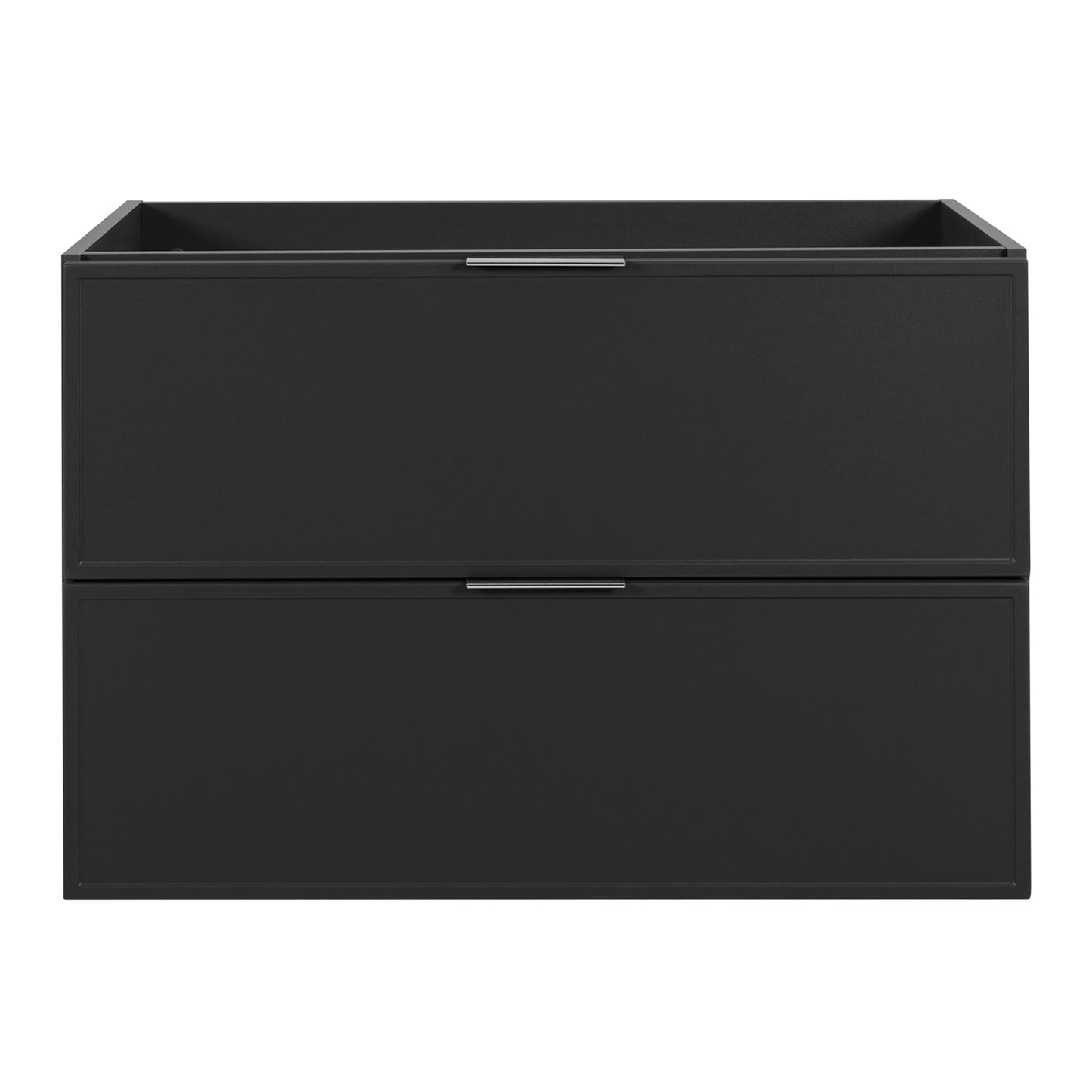 Simple Modern 2 Drawer Bathroom Cabinet Vanity Unit 80cm with Worktop - Anthracite