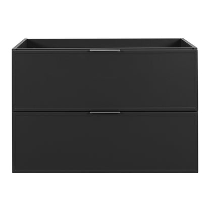 Simple Modern 2 Drawer Bathroom Cabinet Vanity Unit 80cm with Worktop - Anthracite