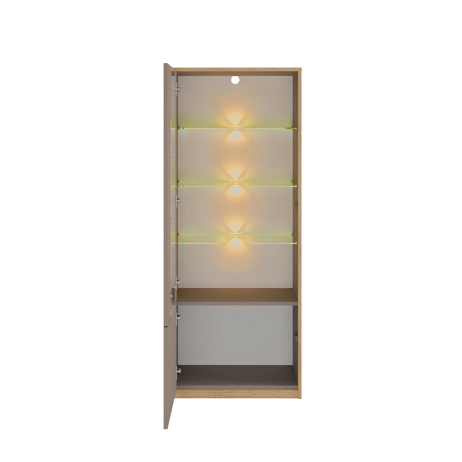 Complex 2 Door Low Display Cabinet Modern Style - Grey