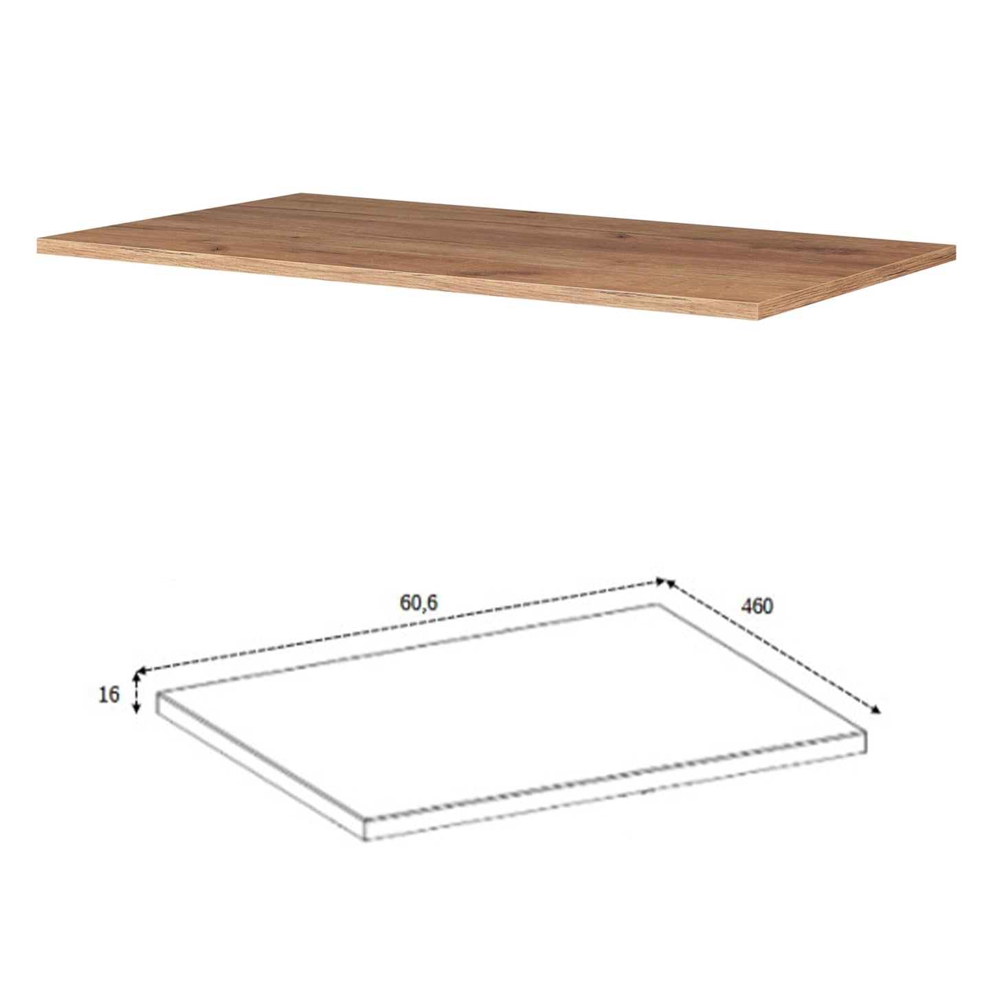 Gusto Scandi Style Bathroom Wall Cabinets Vanity Unit with Worktop Set 35cm & 60cm - Black