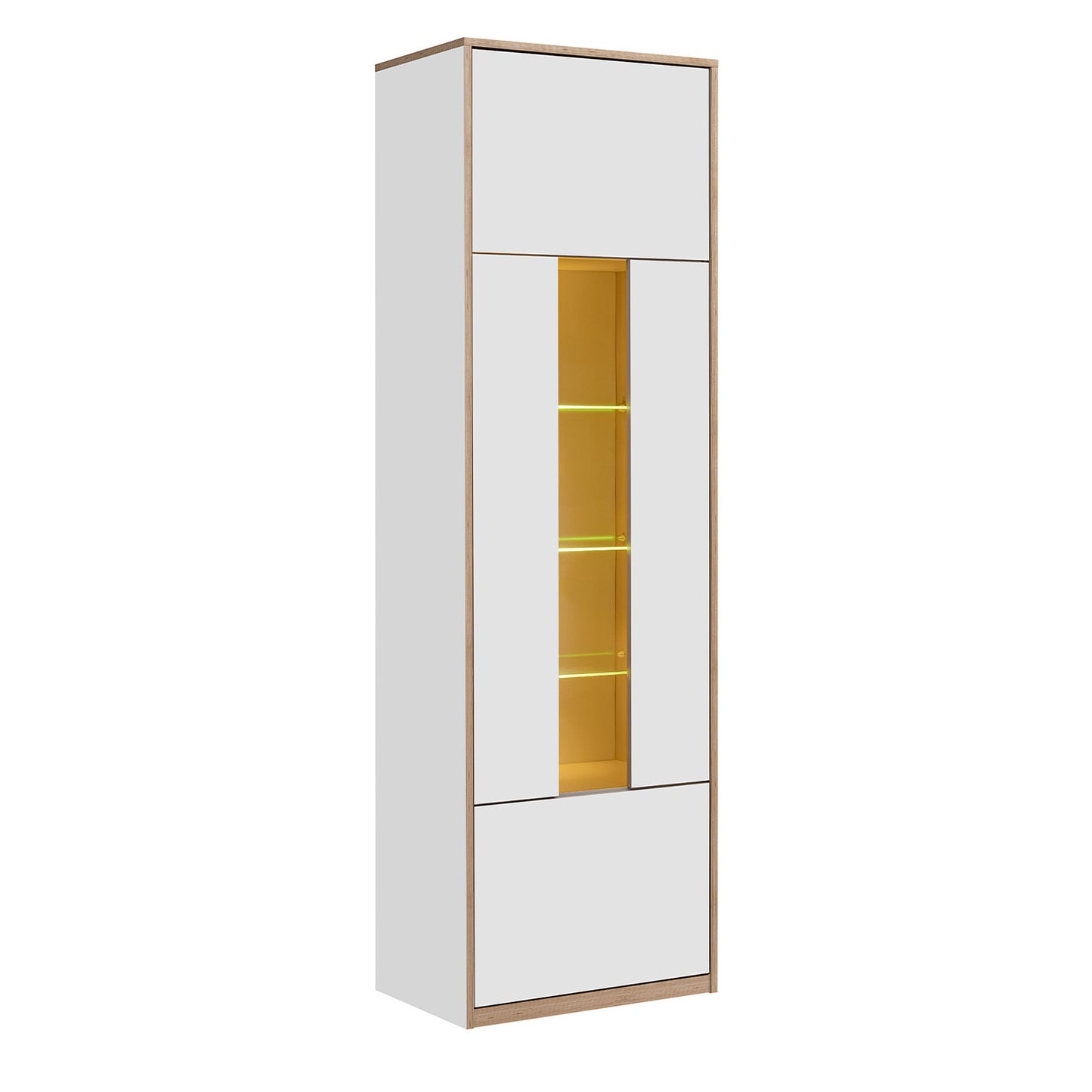 Complex 1 Door Display Cabinet Modern Style - White