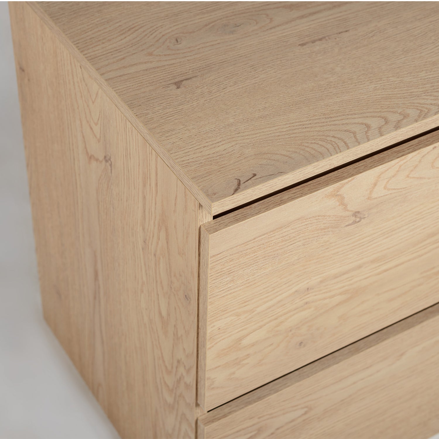 Simple Minimalist Bathroom Vanity Cabinet 120cm with Worktop Basins - Light Oak