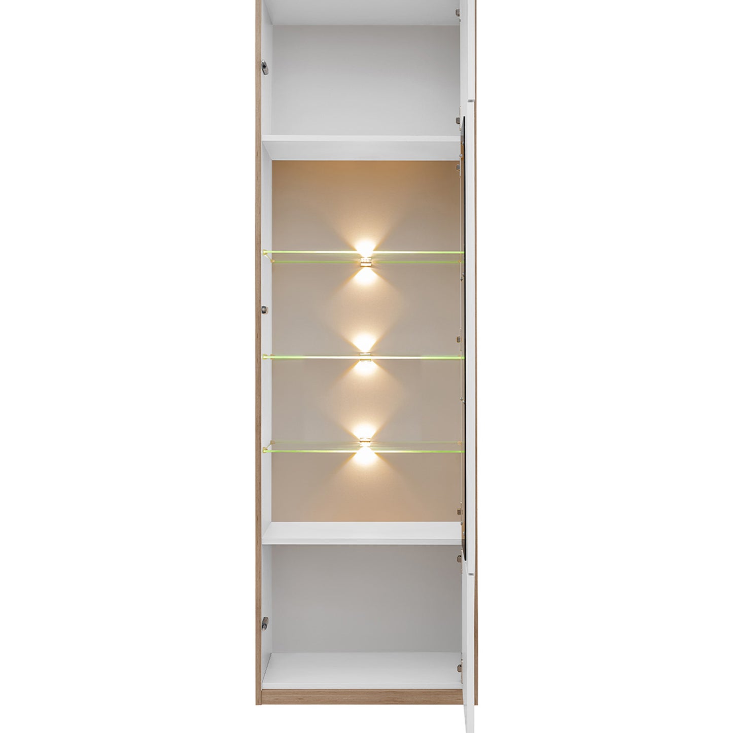 Complex 1 Door Display Cabinet Modern Style - White