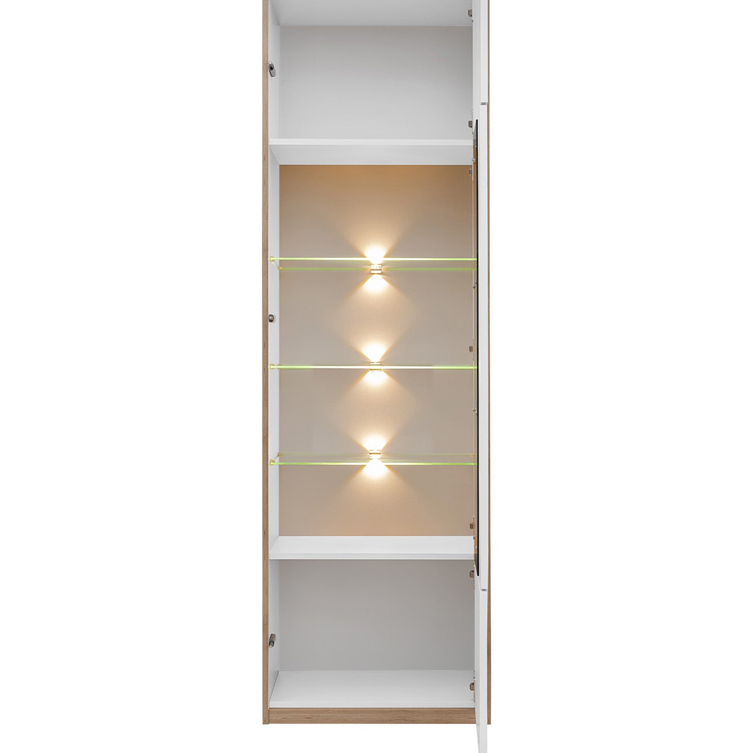 Complex 1 Door Display Cabinet Modern Style - White