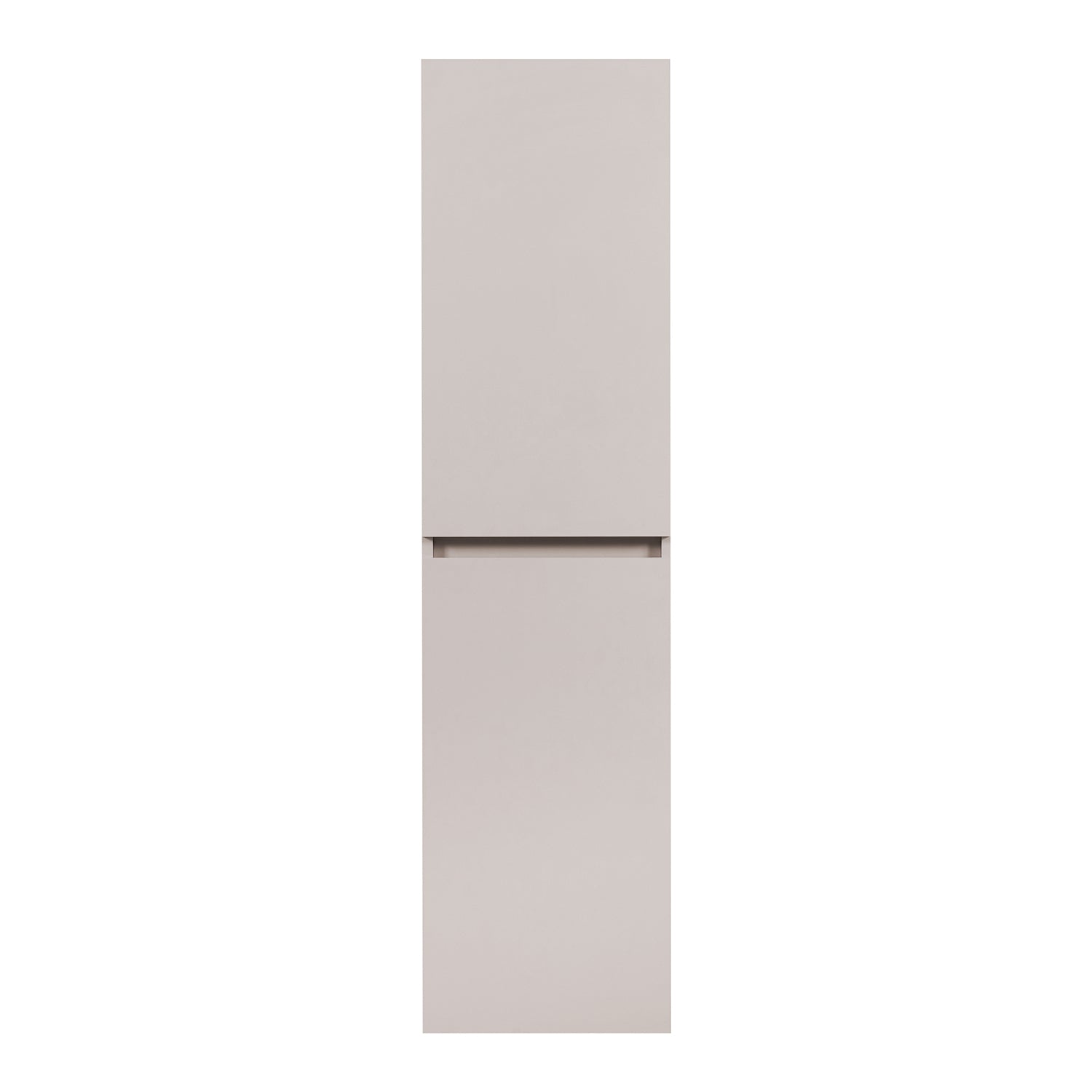 Simple Minimalist 2 Door Tall Bathroom Cabinet 136cm - Cashmere