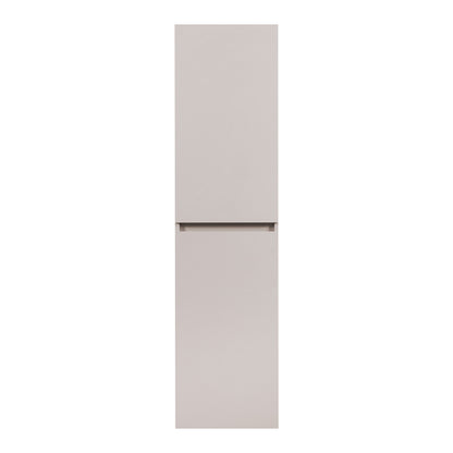 Simple Minimalist 2 Door Tall Bathroom Cabinet 136cm - Cashmere