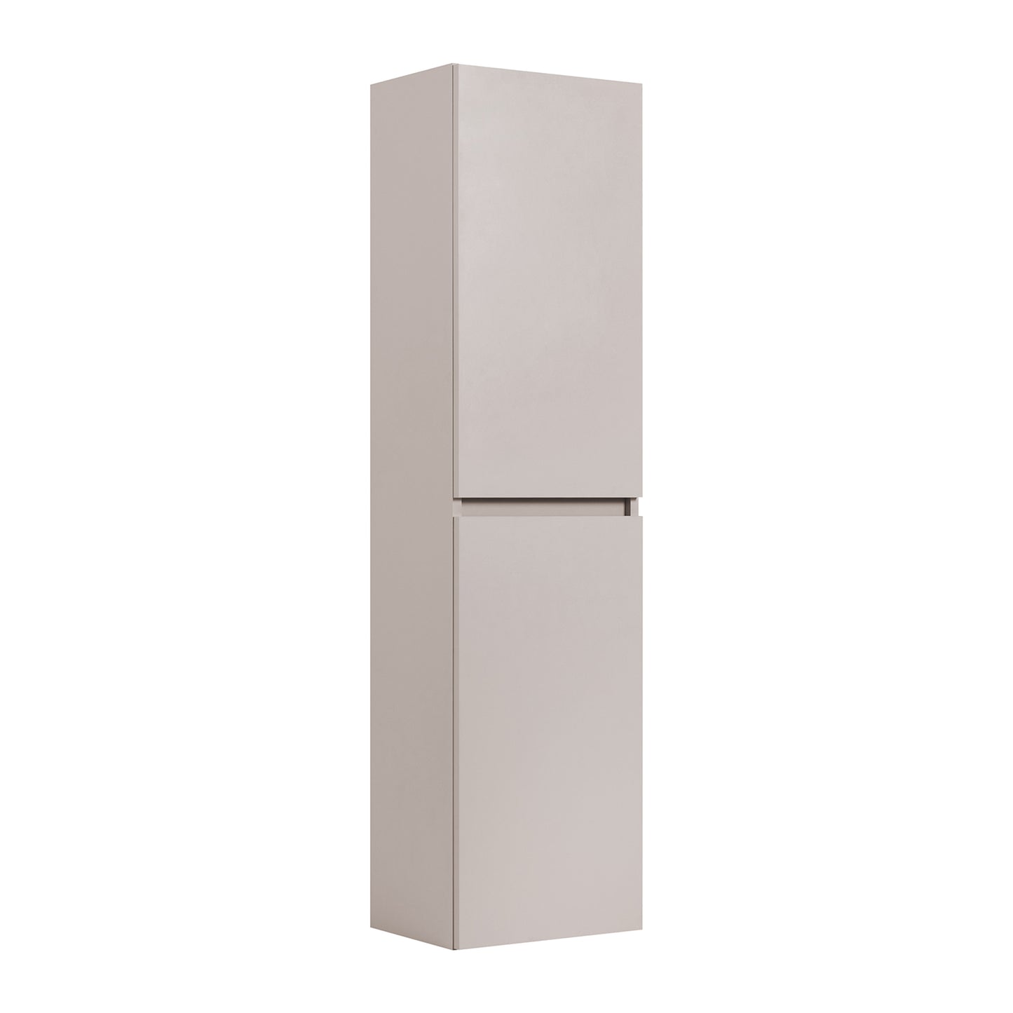 Simple Minimalist 2 Door Tall Bathroom Cabinet 136cm - Cashmere