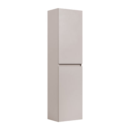 Simple Minimalist 2 Door Tall Bathroom Cabinet 136cm - Cashmere