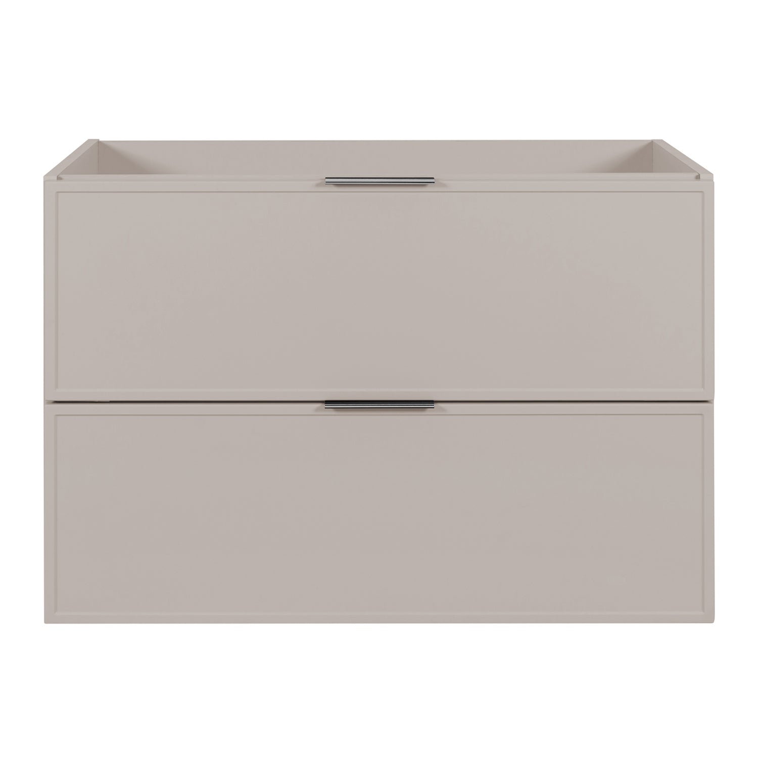 Simple Modern 2 Drawer Bathroom Cabinet Vanity Unit 80cm with Worktop - Cashmere