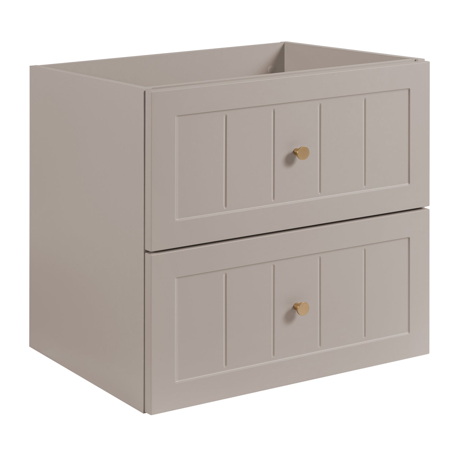Gusto Scandi Style Bathroom Wall Cabinets Vanity Unit with Worktop Set 35cm & 60cm - Cashmere