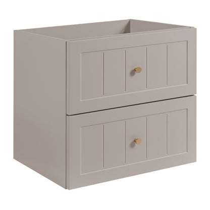 Gusto Scandi Style Bathroom Wall Cabinets Vanity Unit with Worktop Set 35cm & 60cm - Cashmere