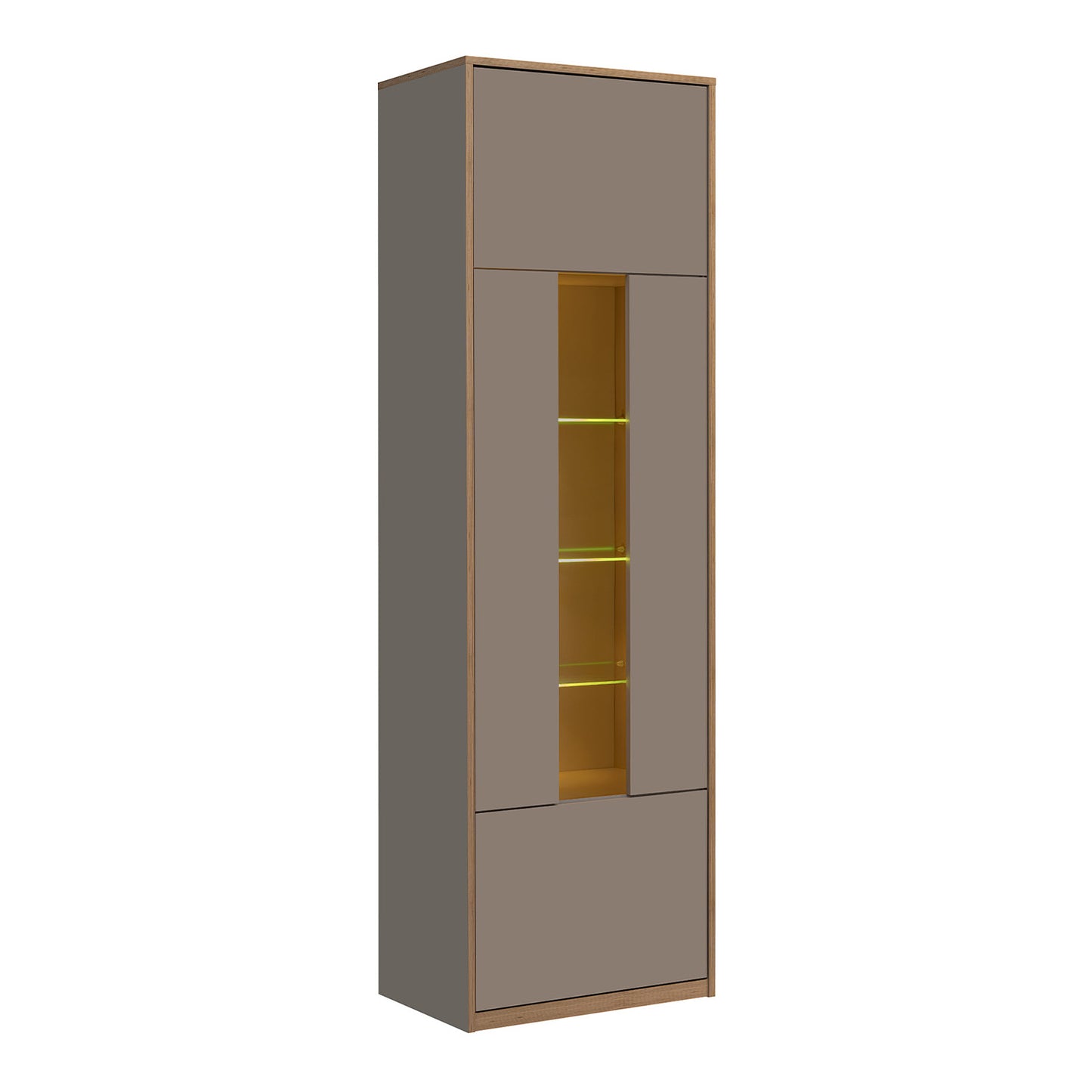 Complex 1 Door Display Cabinet Modern Style - Grey