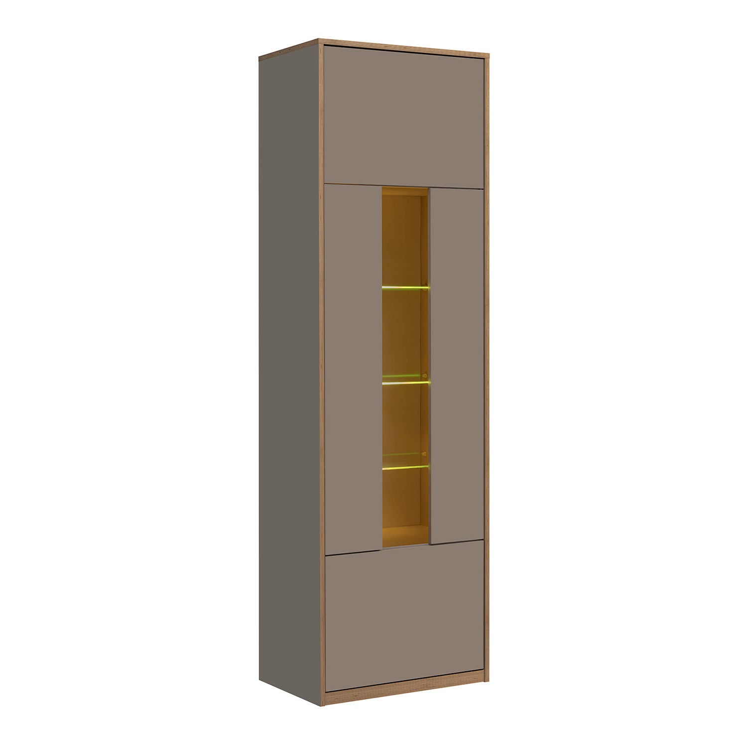Complex 1 Door Display Cabinet Modern Style - Grey