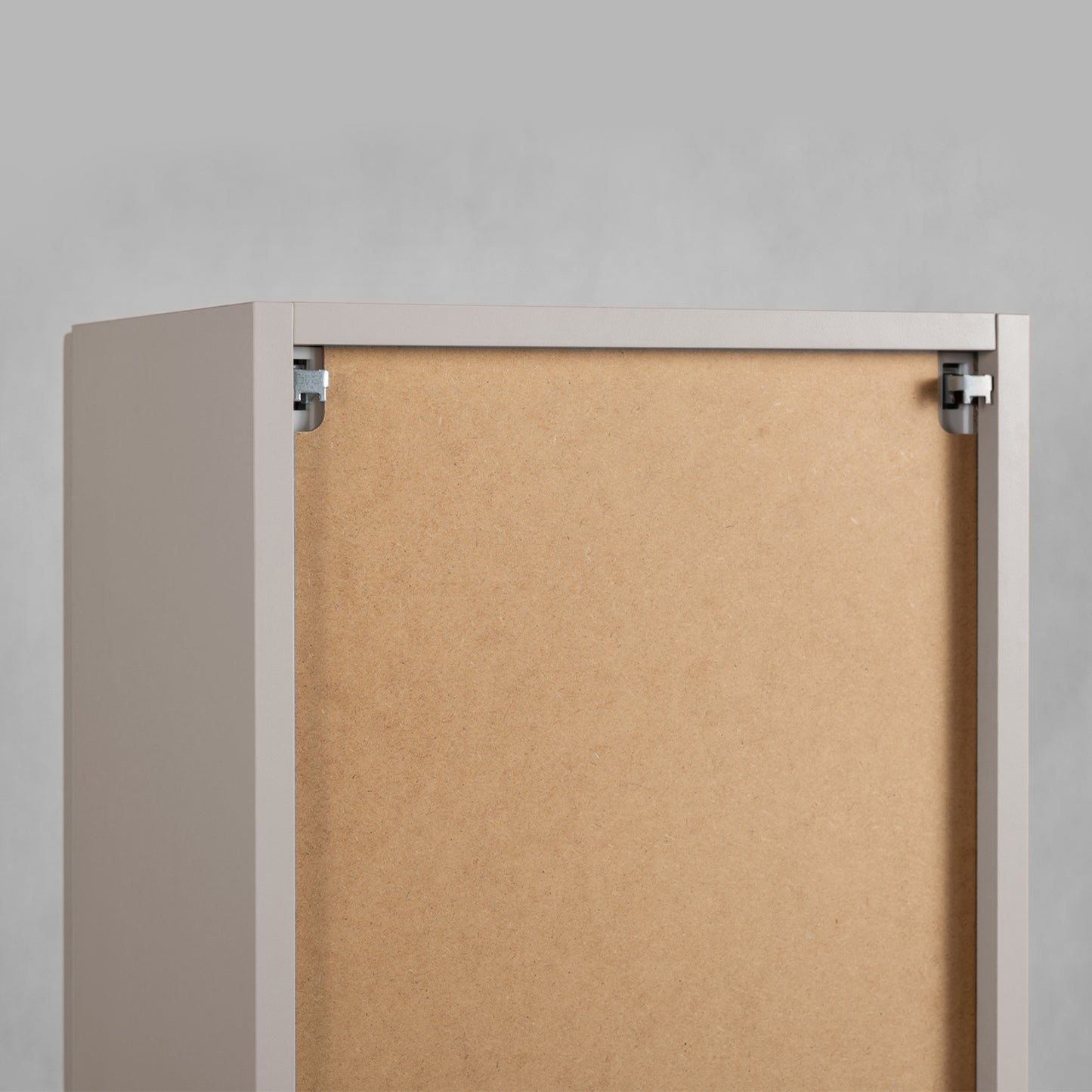 Simple Minimalist 2 Door Tall Bathroom Cabinet 136cm - Cashmere