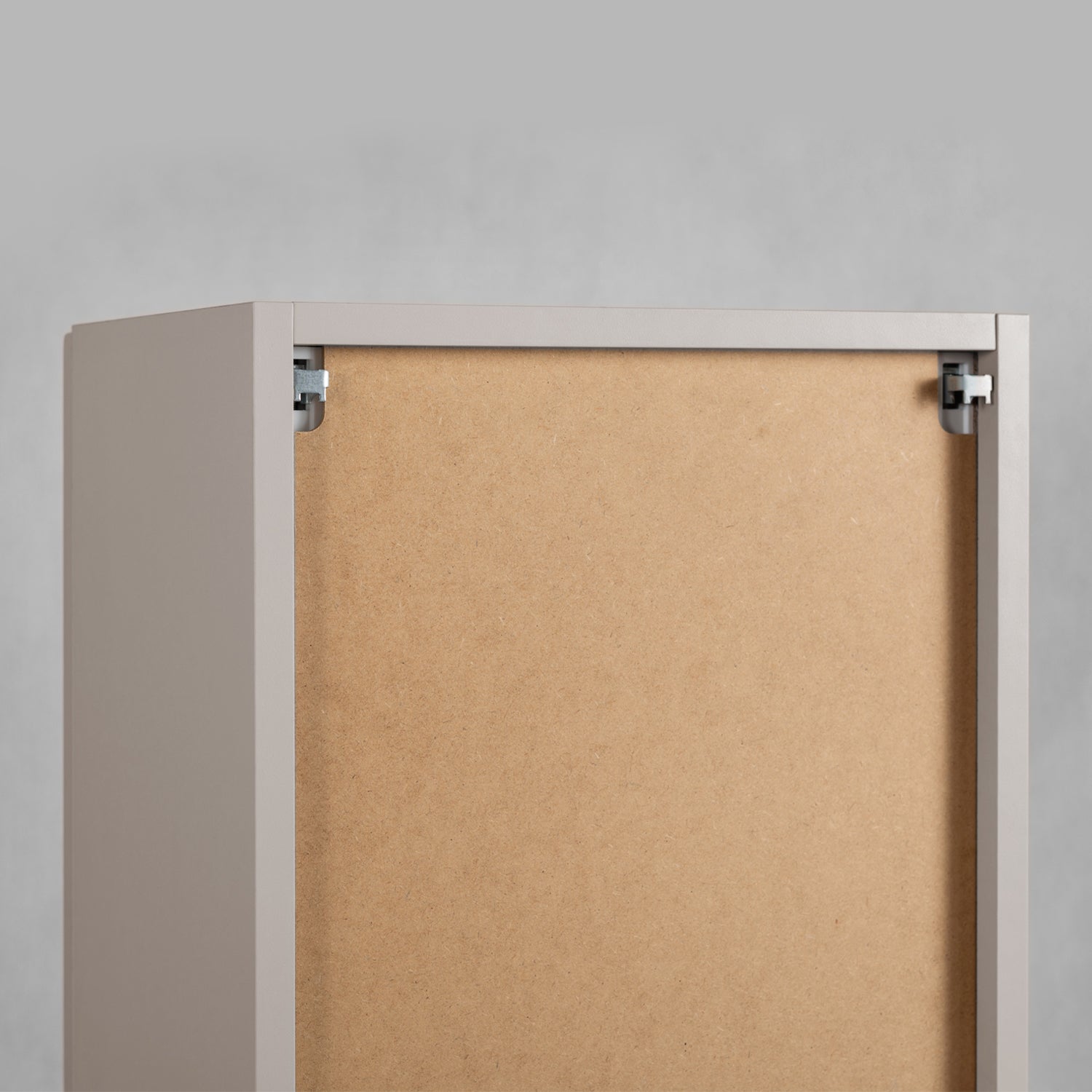 Simple Minimalist 2 Door Tall Bathroom Cabinet 136cm - Cashmere