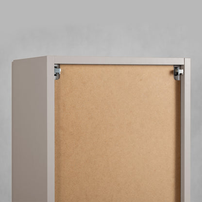 Simple Minimalist 2 Door Tall Bathroom Cabinet 136cm - Cashmere
