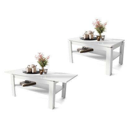 Asti-R Extending Coffee Table Contemporary Style - White Matt