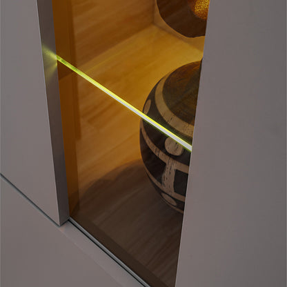 Complex 1 Door Display Cabinet Modern Style - Grey