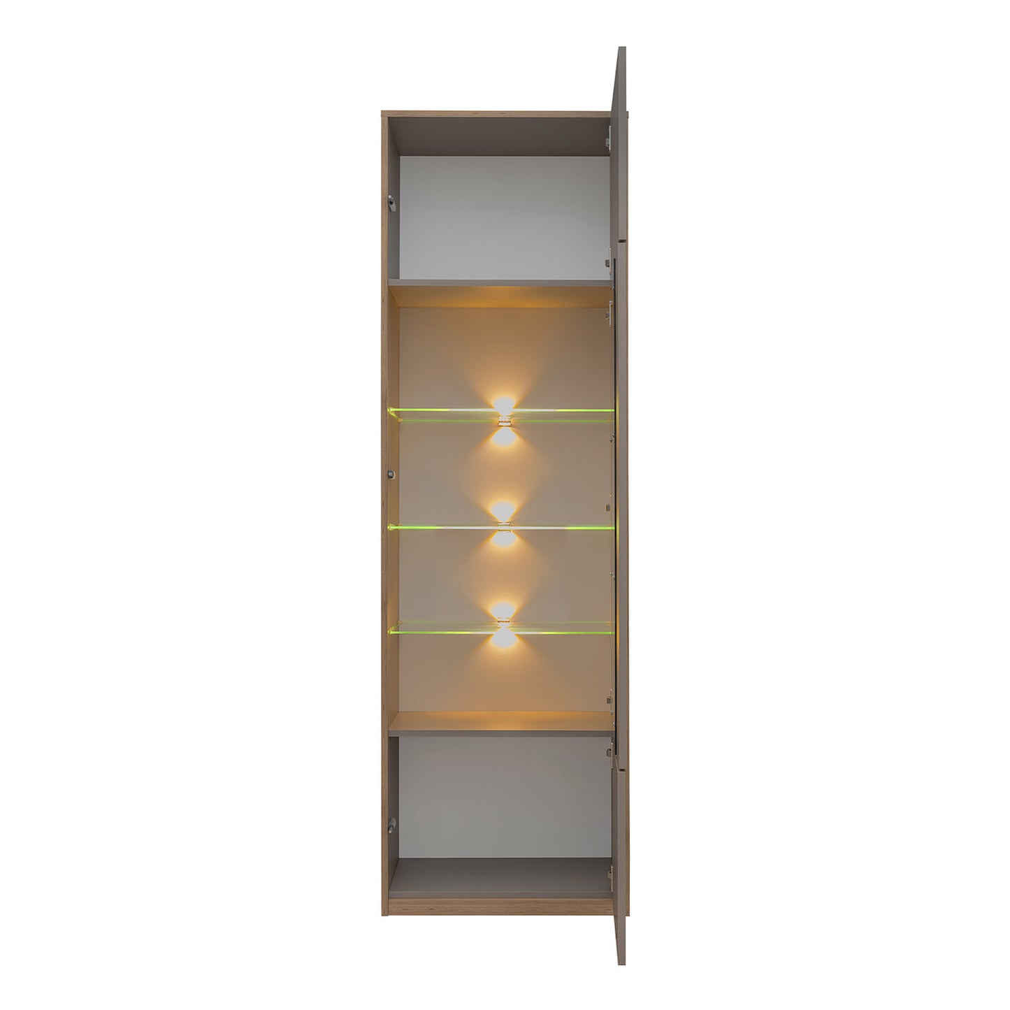 Complex 1 Door Display Cabinet Modern Style - Grey